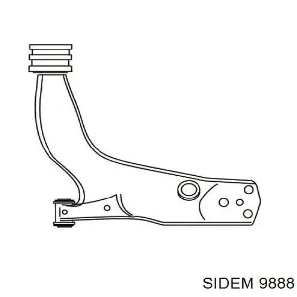 Brazo inferior izquierdo de la suspensión delantera 9888 Sidem