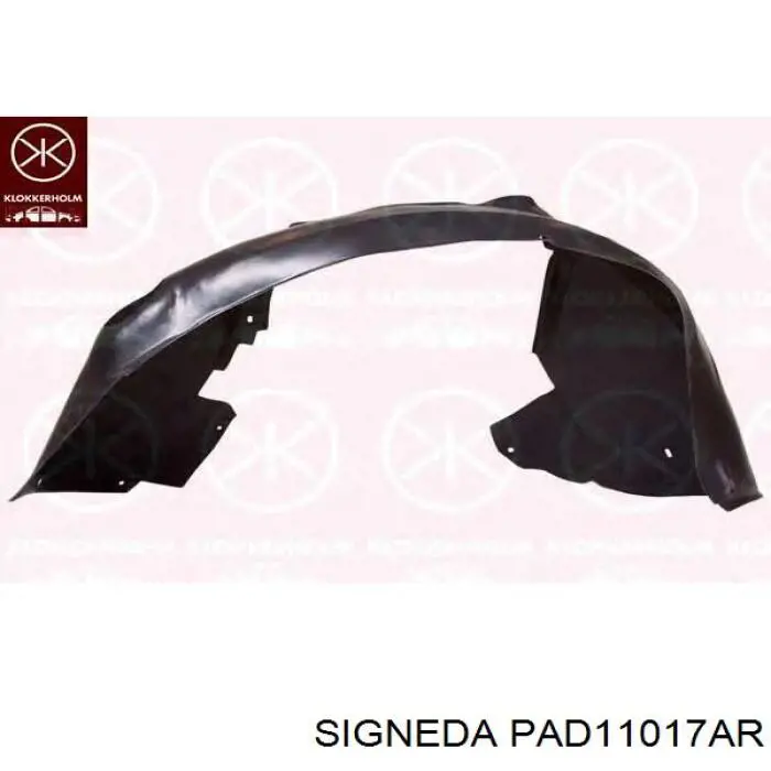 Guardabarros interior derecho, aleta delantera Signeda PAD11017AR precio, desde 23,71 EUR