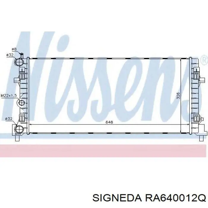 RA640012Q Signeda radiador refrigeración del motor