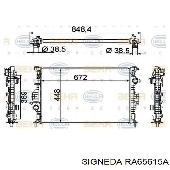Radiador 1493771 Ford