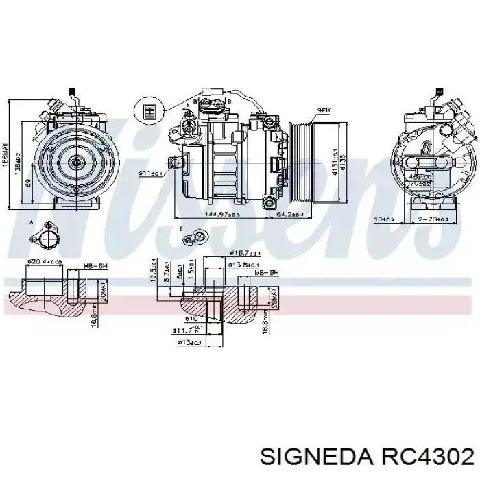 RC4302 Signeda condensador aire acondicionado