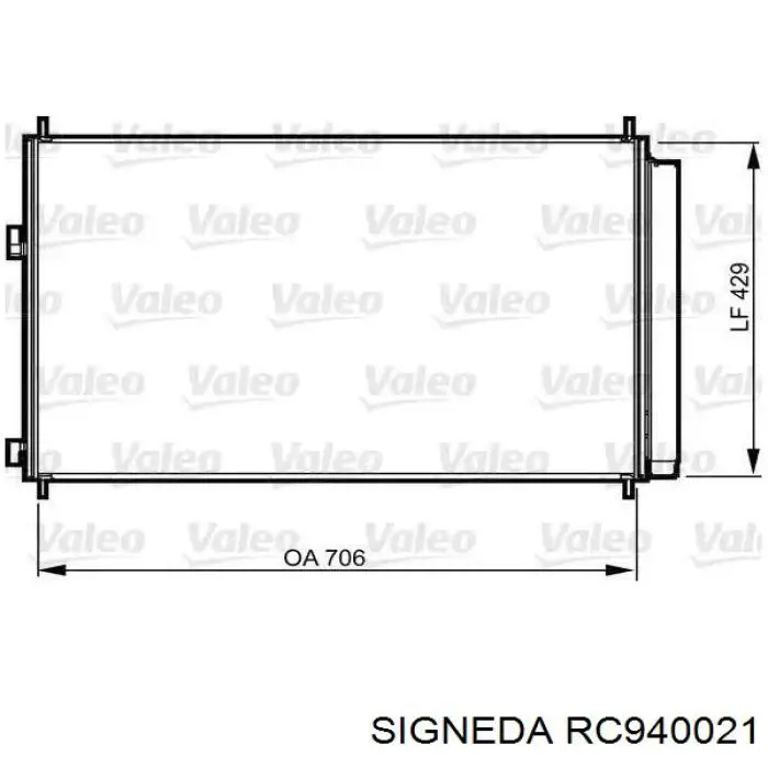 606TY2045 TYC Radiador de aire acondicionado