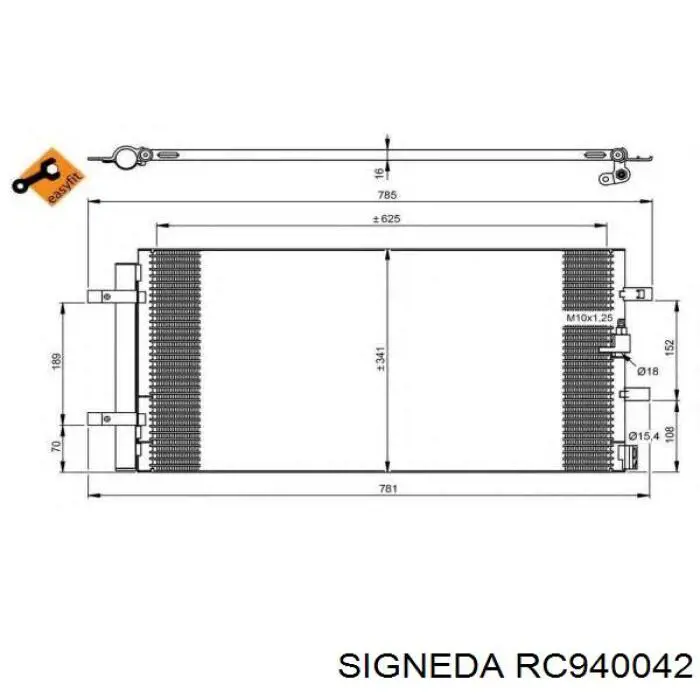 8K0260401L VAG Radiador de aire acondicionado
