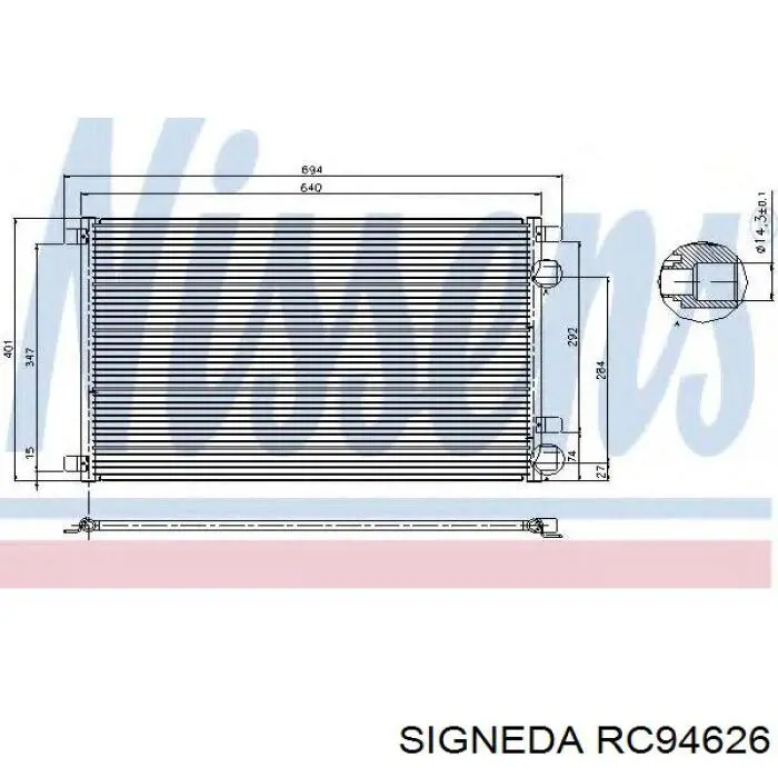 Condensador aire acondicionado C12129 Sato Tech