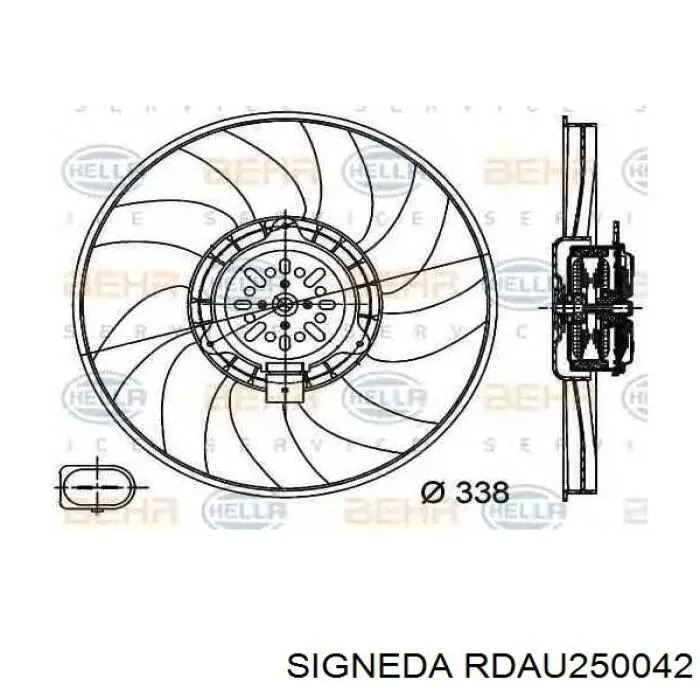 RDAU250042 Signeda bastidor radiador (armazón)