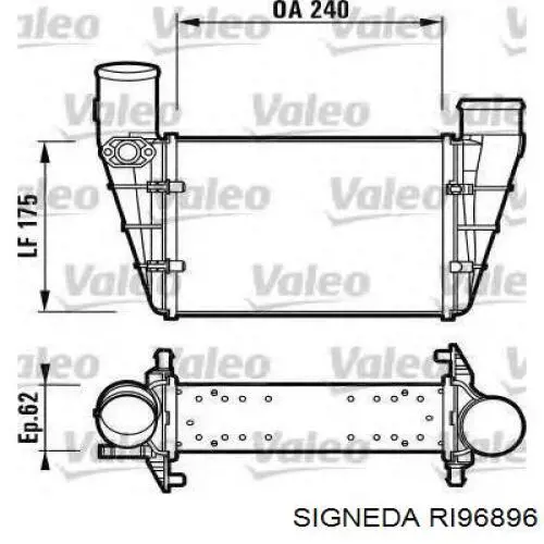 RI96896 Signeda radiador de aire de admisión