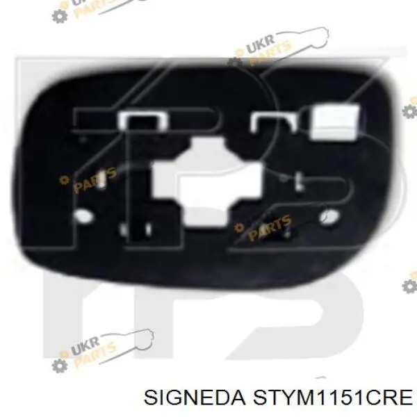 STYM1151CRE Signeda cristal de espejo retrovisor exterior derecho