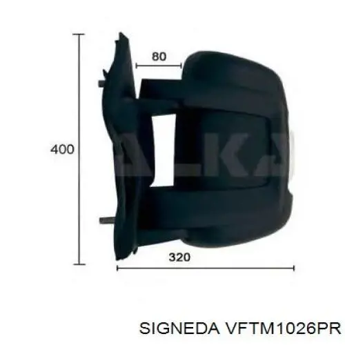 VFTM1026PR Signeda luz intermitente de retrovisor exterior derecho