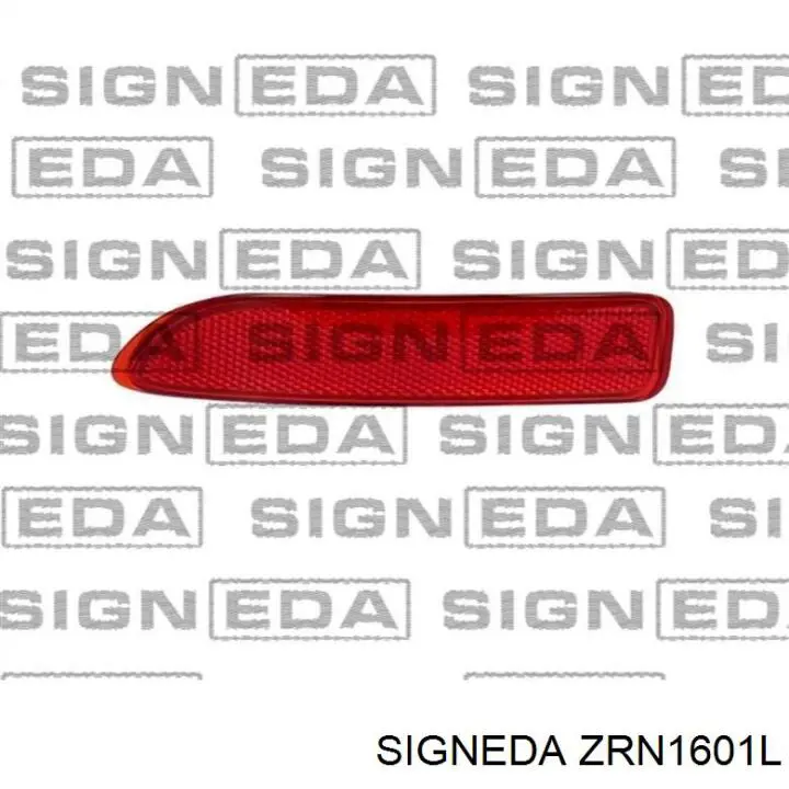 ZRN1601L Signeda reflector, parachoques trasero, izquierdo