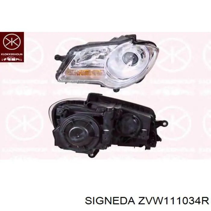 ZVW111034R Signeda faro derecho