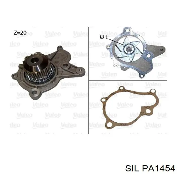 PA1454 SIL bomba de agua