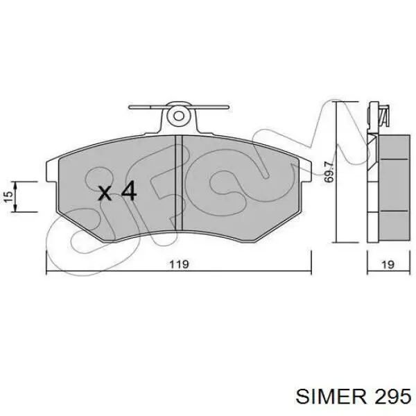 Pastillas de freno delanteras Seat Toledo 1 1L