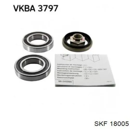 18005 SKF anillo retén de semieje, eje trasero