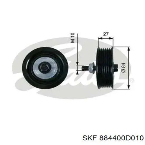 884400D010 SKF polea inversión / guía, correa poli v