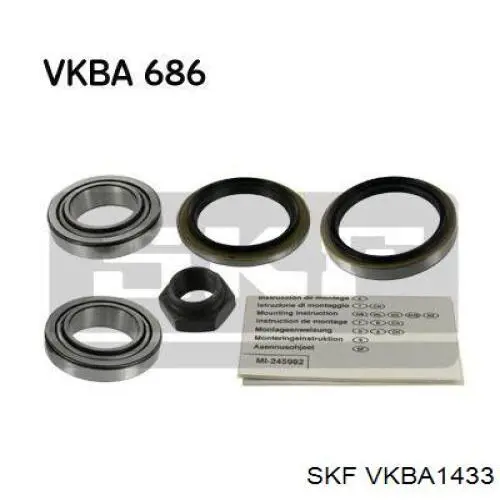 VKBA1433 SKF cojinete de rueda trasero