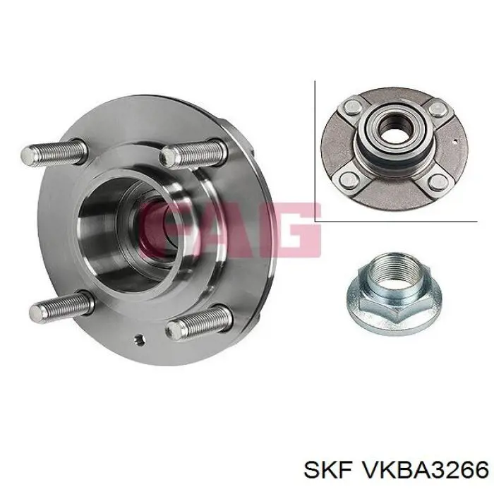 VKBA3266 SKF Buje de rueda trasero