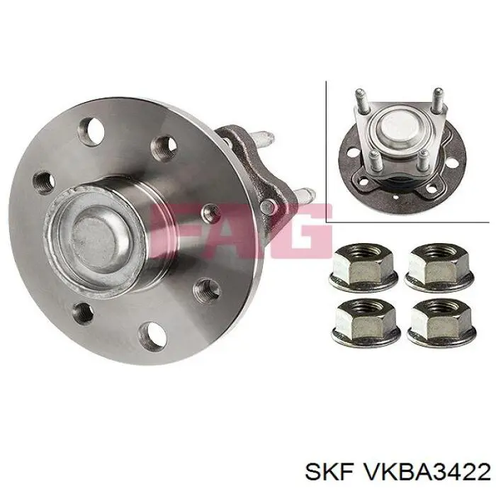 VKBA 3422 SKF cubo de rueda trasero