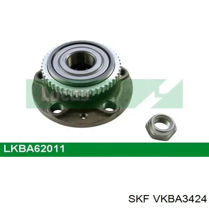 VKBA3424 SKF cubo de rueda trasero