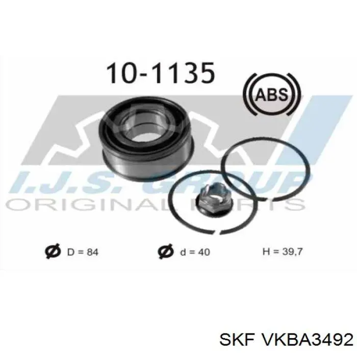 Cojinete de rueda delantero SKF VKBA3492 precio, desde 44,44 EUR
