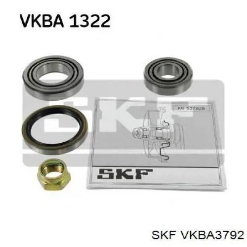 VKBA3792 SKF cojinete de rueda trasero