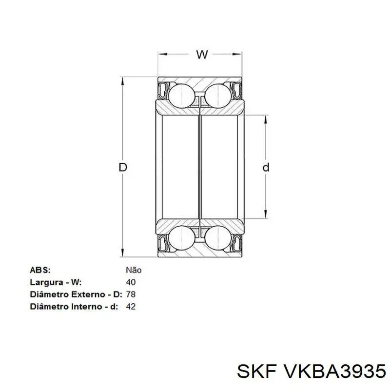 VKBA 3935 SKF cojinete de rueda delantero