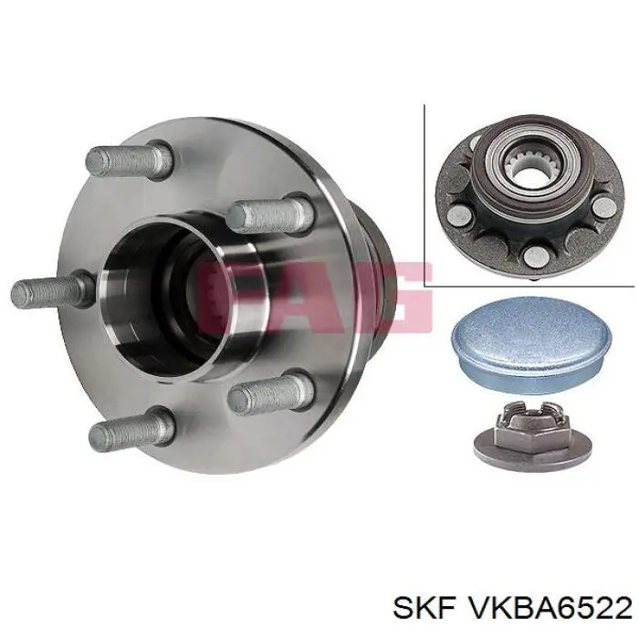 VKBA 6522 SKF cubo de rueda trasero