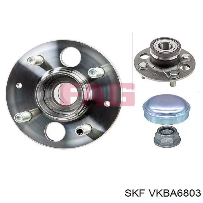 VKBA6803 SKF cubo de rueda trasero