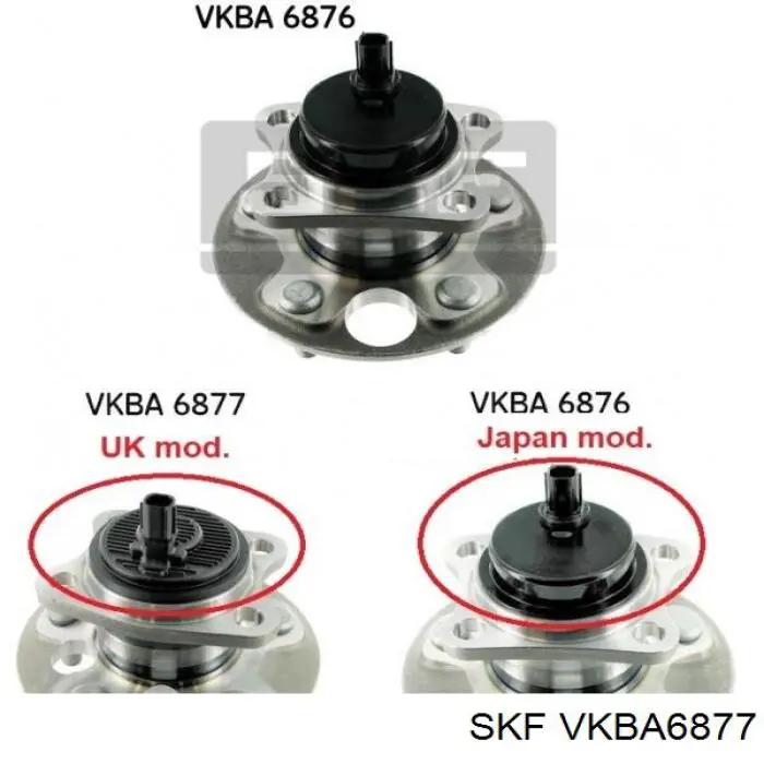 VKBA6877 SKF cubo de rueda trasero