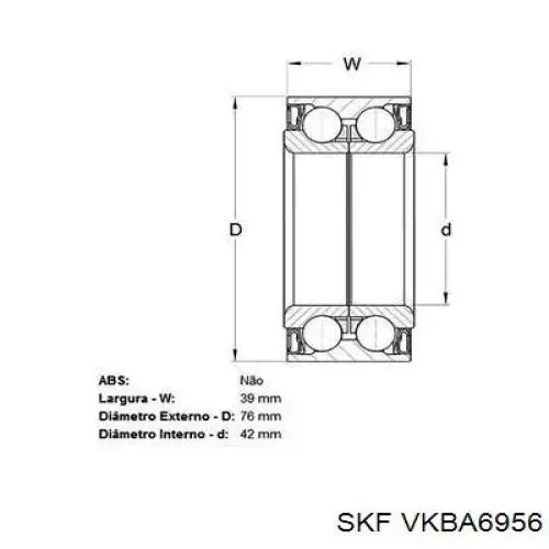 Cojinete de rueda VKBA6956 SKF