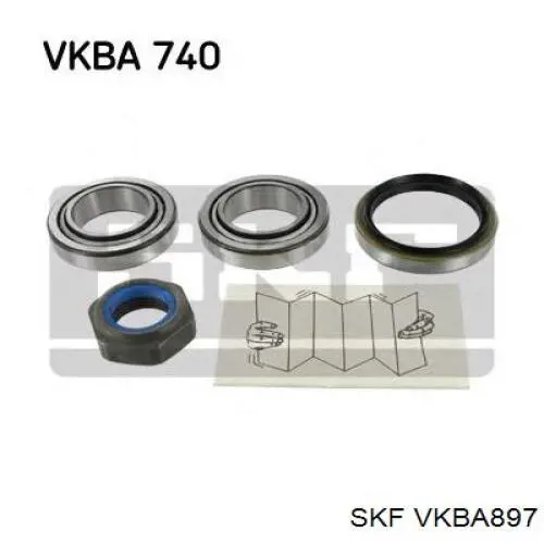 VKBA897 SKF cojinete de rueda trasero