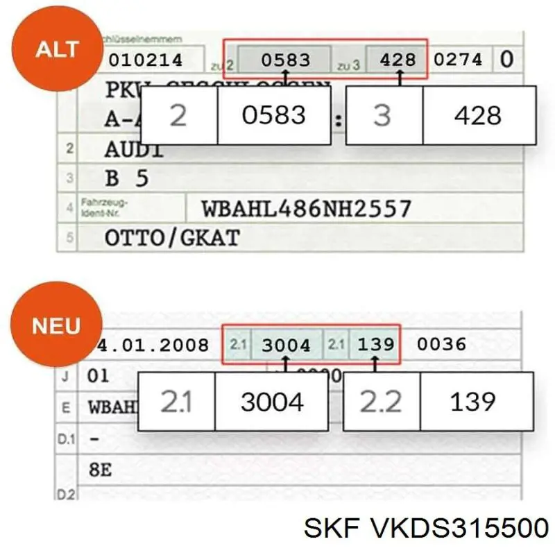 VKDS 315500 SKF rótula de suspensión inferior