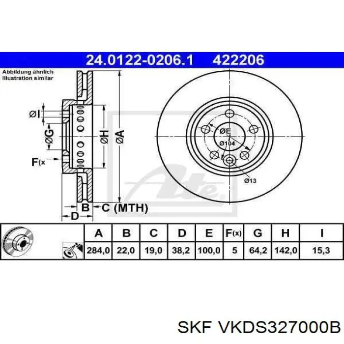 Brazo inferior izquierdo de la suspensión delantera VKDS327000B SKF