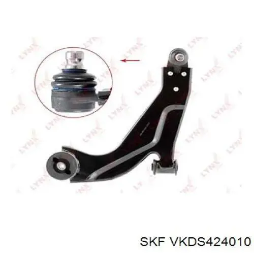 VKDS 424010 SKF palanca de soporte suspension trasera longitudinal inferior izquierda/derecha