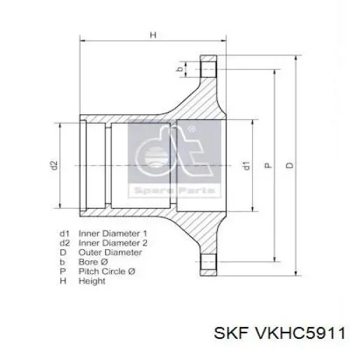 Buje de rueda delantero 7421022433 Renault (RVI)
