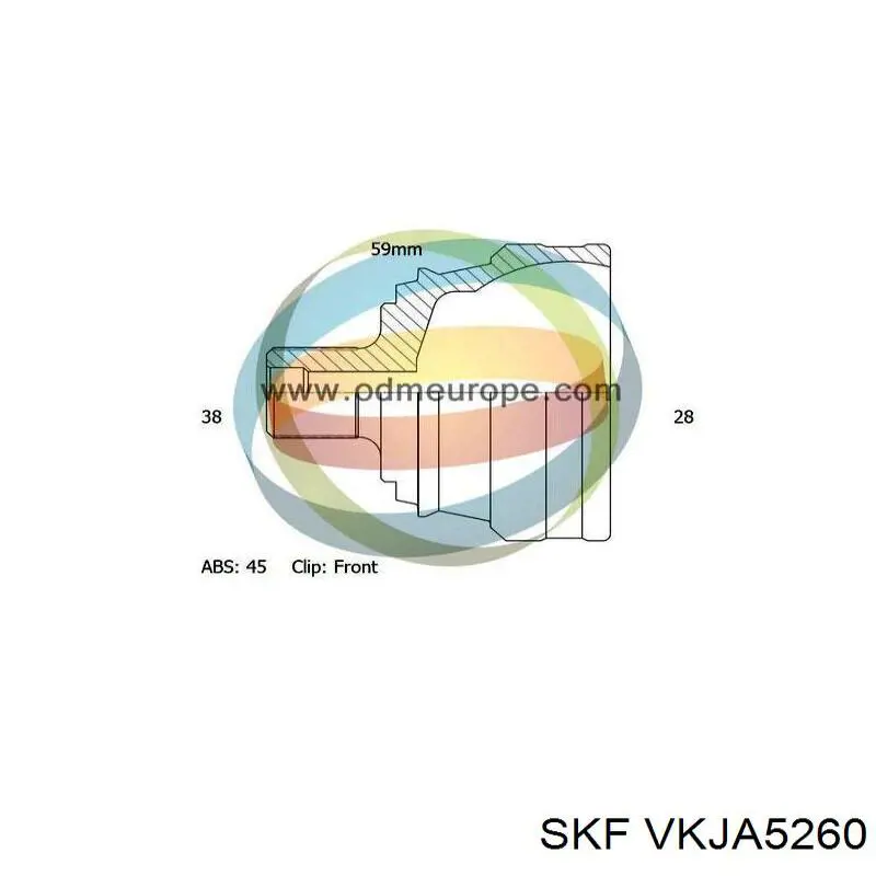 3284K GLO junta homocinética exterior delantera