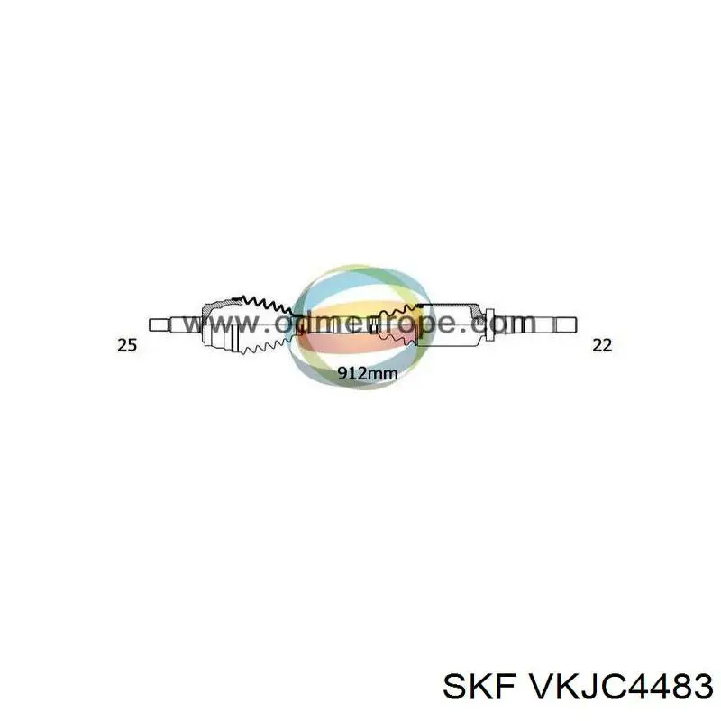3273AJ Peugeot/Citroen Semieje delantero derecho