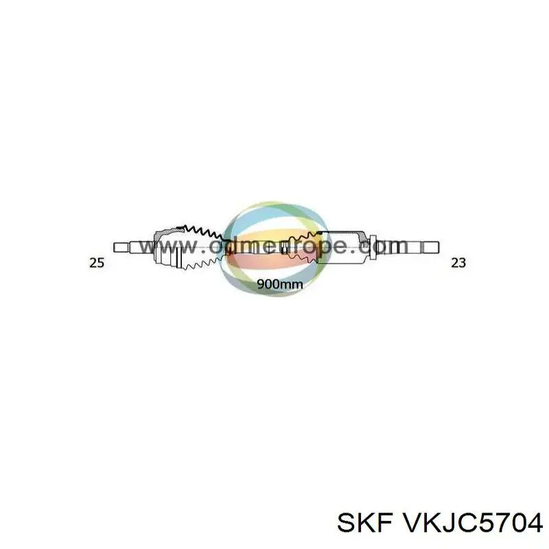 VKJC 5704 SKF árbol de transmisión delantero derecho