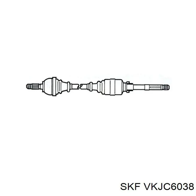 VKJC6038 SKF árbol de transmisión delantero derecho