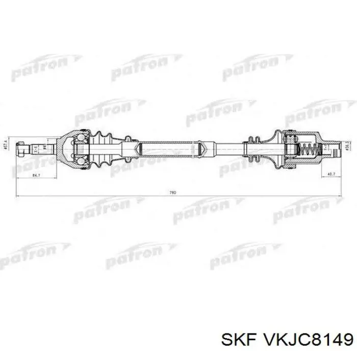 Semieje delantero derecho VKJC8149 SKF