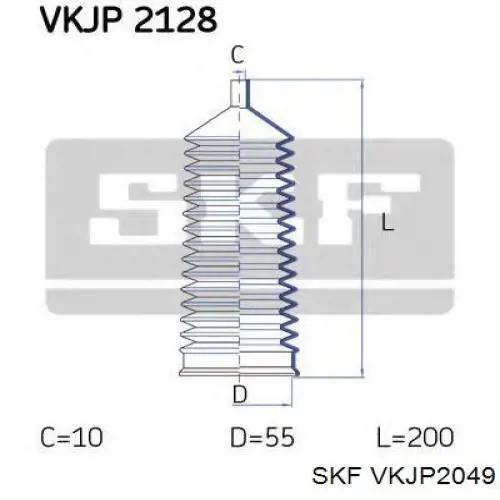 VKJP2049 SKF fuelle de dirección