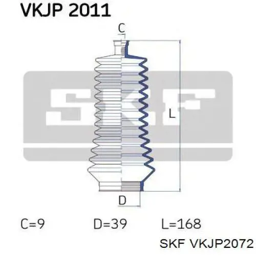 VKJP2072 SKF fuelle de dirección
