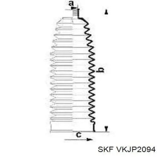 VKJP2094 SKF fuelle de dirección