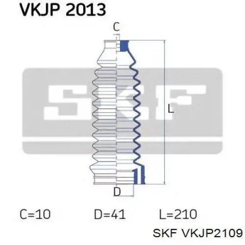 VKJP2109 SKF rótula barra de acoplamiento exterior