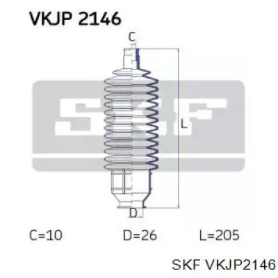 VKJP2146 SKF bota de direccion derecha (cremallera)