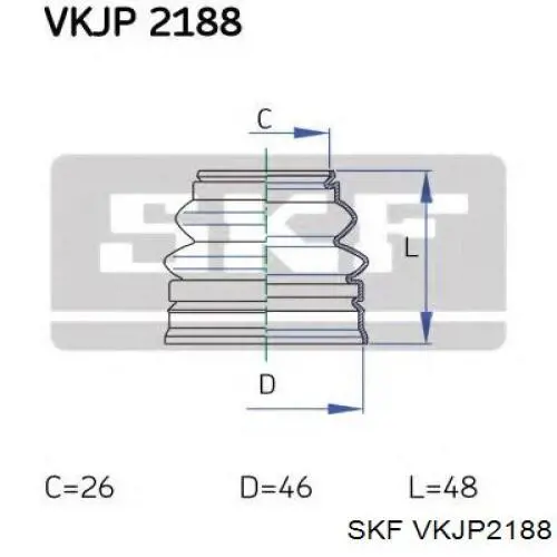 VKJP2188 SKF fuelle, dirección