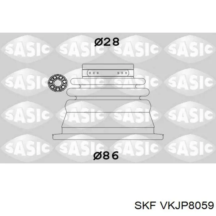 VKJP8059 SKF fuelle, árbol de transmisión delantero interior izquierdo