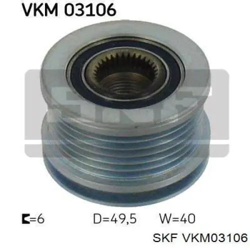 VKM03106 SKF polea del alternador