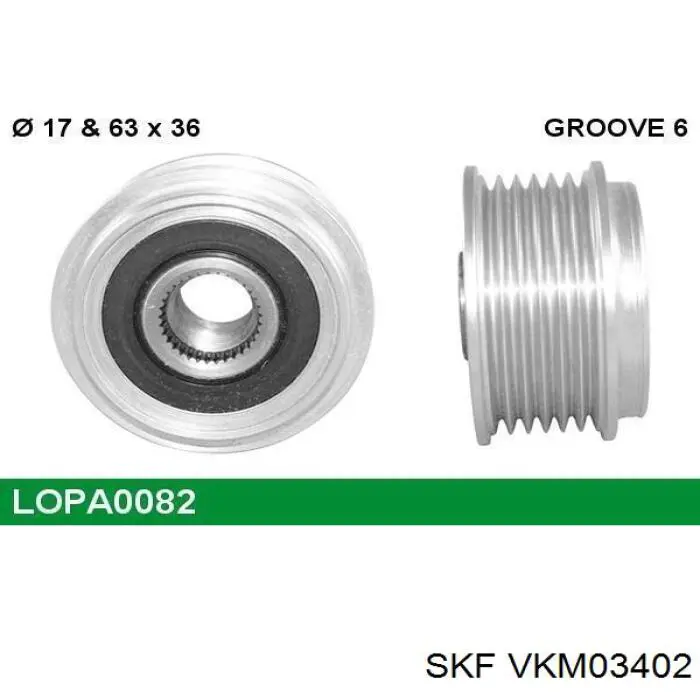 Polea rueda libre SKF VKM03402 precio, desde 26,83 EUR