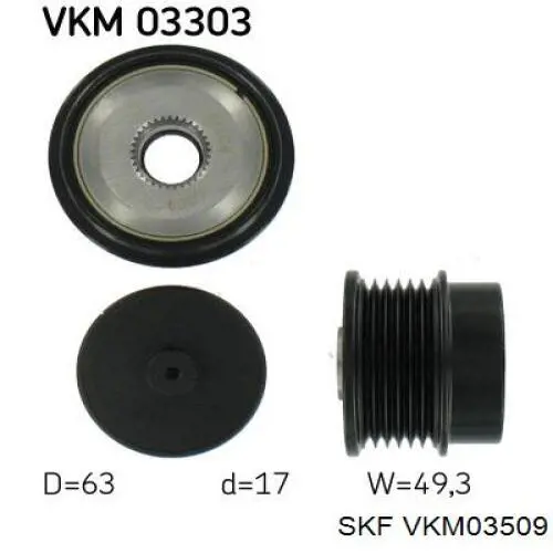 VKM03509 SKF polea del alternador