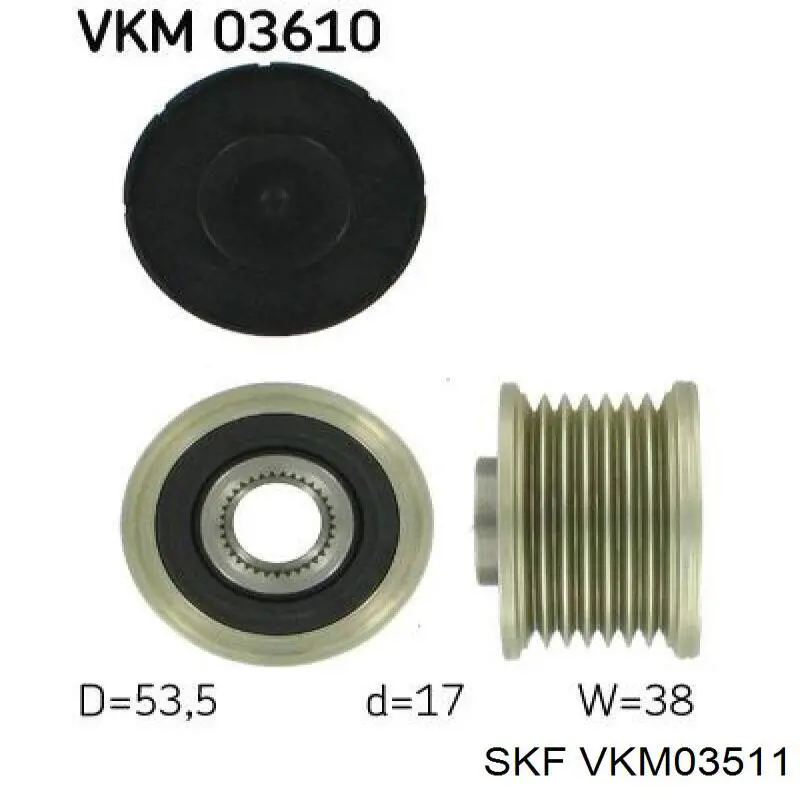 Polea alternador VKM03511 SKF